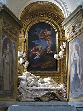 Cappella Albertoni i San Francesco a Ripa med Berninis skulptur Saliga Ludovica Albertoni.