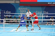 Deutsch: Boxen bei den Olympischen Jugendspielen 2018 Tag 12, 18. Oktober 2018 - Finale Leichtgewicht Mädchen – Junioren-Weltmeisterin und dreifache Juniorinnen-Europameisterin Caroline Sara DuBois (Großbritannien, blau) schlägt Juniorinnen-Asienmeisterin Porntip Buapa (Thailand, rot). English: Boxing at the 2018 Summer Youth Olympics on 18 October 2018 – Girls' lightweight Gold Medal Bout – Caroline Sara DuBois (Grat Britain, blue) wins over Porntip Buapa (Thailand, red). Español: Boxeo en los Juegos Olímpicos Juveniles de Verano de 2018 en 18 de octubre de 2018 - Combate de medalla de oro de peso ligero para niñas - Caroline Sara DuBois (Gran Bretaña, azul ) gana sobre Porntip Buapa (Tailandia, rojo).