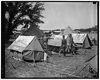 Decorated tents with pictures featuring Mount Vernon on the first one Boy Scout Jamboree 22952v.jpg