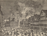 Amagertorv during the Copenhagen Fire of 1795 Branden i Kiobenhavn d. 5. Juny 1795. Nr. 2.png