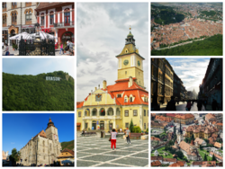 Kolazh me pamje nga Brașov