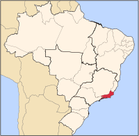 موقعیت ریو دو ژانیرو در برزیل