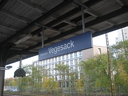 Bremen Vegesack • Bahnhofsschild