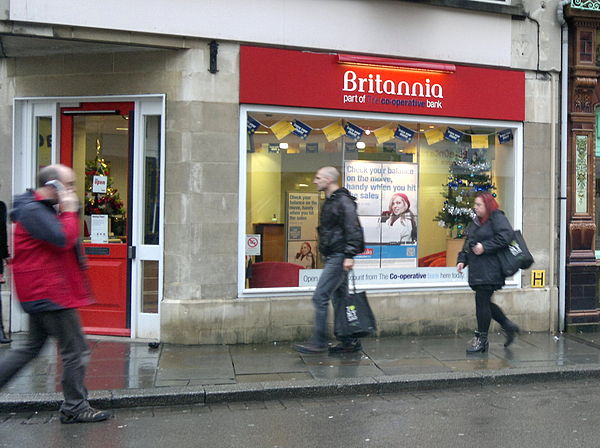 A former high-street branch of the Britannia in Gloucester, that has since closed