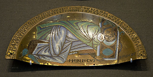 A medieval plaque depicting Henry of Blois, dating from around 1150