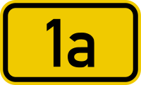 File:Bundesstraße 1a number.svg