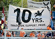 The Carolina RailHawks (now North Carolina FC) celebrated their 10-year anniversary in 2016 CAR 10 Yrs Banner (1).jpg