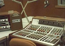Combo announcer/news configuration, Talbot St. Studios, mid 1970s CHYR AM Studio mid 1970s.JPG