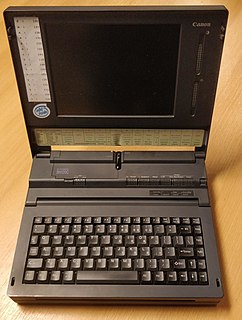 <span class="mw-page-title-main">Canon NoteJet</span> Canon NoteJet notebook computer with built-in printer