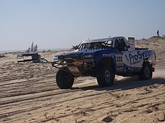 Arrivée du Rallye Dakar au Lac Rose en 2004.