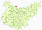 Locatie van de gemeente Carmonita op de kaart van de provincie