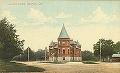 Perpustakaan Carnegie, Goderich, Ontario, Kanada (1910) (5444702807) (dipotong).jpg