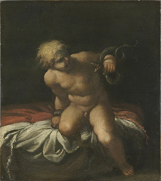 File:Carracci - Hercule enfant étouffant les serpents, 1593, INV 206 ; MR 124.jpg