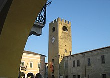 Castel Goffredo, piazza Mazzini e torre civica