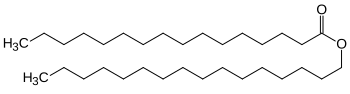 Structural formula of cetyl palmitate