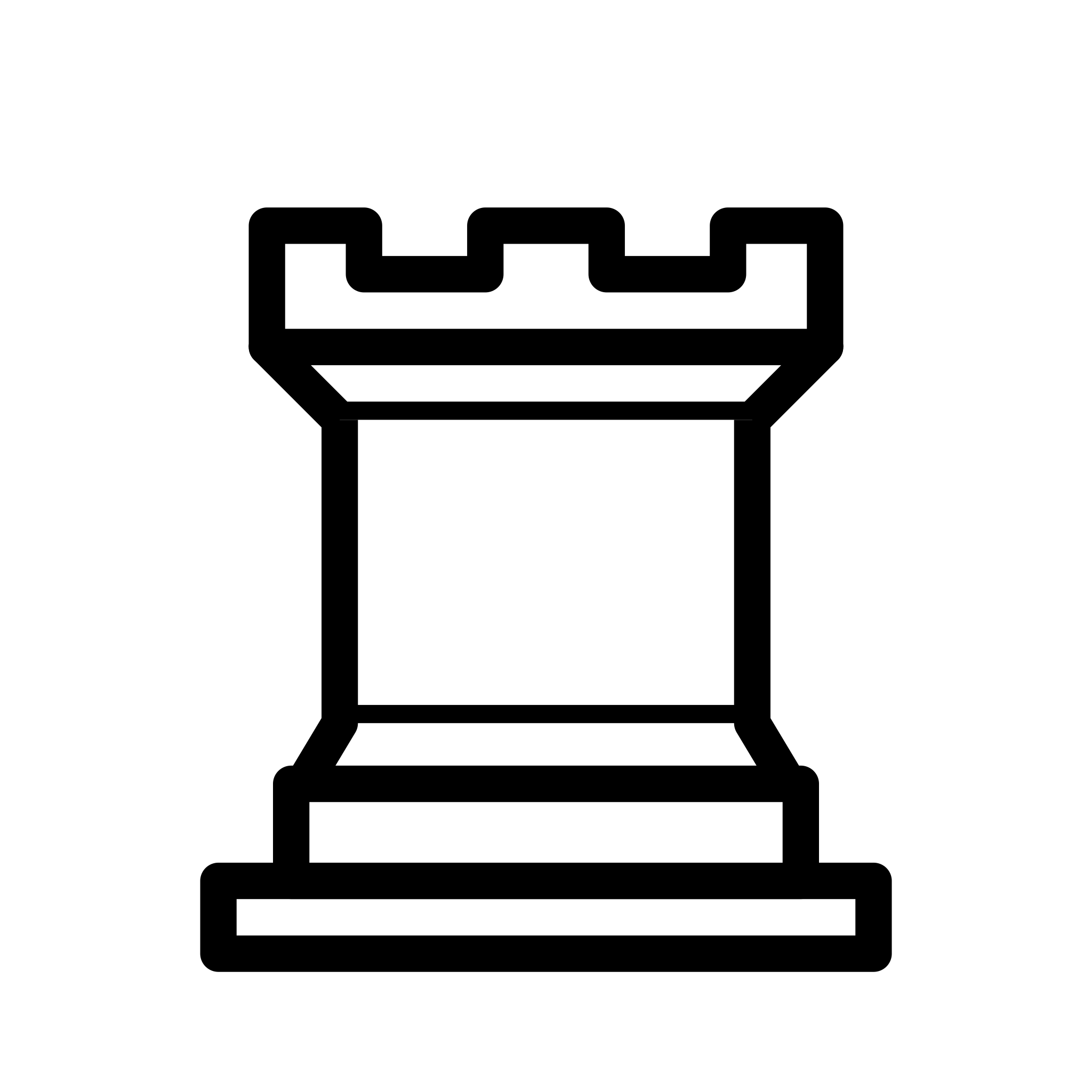 Simple Rook Chess Piece Cut Out PNG & SVG Design For T-Shirts