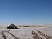 Remains of the film set for the Lars Homestead on the Planet Tatooine at Chott el-Jerid, Tunisia (pictured in 2010) Chott el Djerid - Lars homestead.jpg