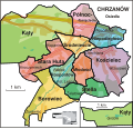  Osiedla  Administrative quarters  Chrzanóws bydistrikter