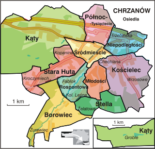 Poziția localității Chrzanów