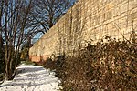 Close Wall between Number 16a Minster Yard and the Deanery