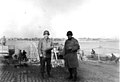Colonel Jackson and Colonel Niles at Rhine River Mainz, Germany, April 1945.jpg