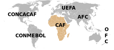 Confederation of African Football member associations map.svg