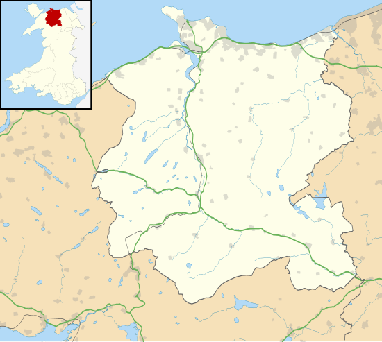 Mapa de los megalitos de Conwy
