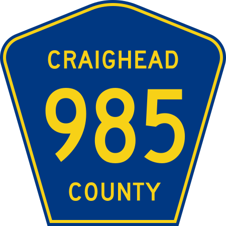 File:Craighead County Route 985 AR.svg