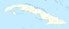 Pilon på en karta över Kuba