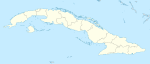 Aura på en karta över Kuba