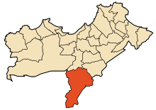 Location of Tafraoui within Oran Province