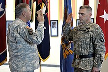 General Richard A. Cody administers the oath of office upon Milley's promotion to brigadier general in February 2008. Defense.gov photo essay 080201-D-7203T-011.jpg