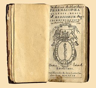 <span class="mw-page-title-main">Pharmacopoeia</span> Book containing directions for the identification of compound medicines