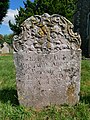 Eighteenth-century gravestone outside All Saints' Church in Orpington.