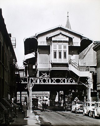 <span class="mw-page-title-main">Christopher Street station (IRT Ninth Avenue Line)</span> Former Manhattan Railway elevated station (closed 1940)