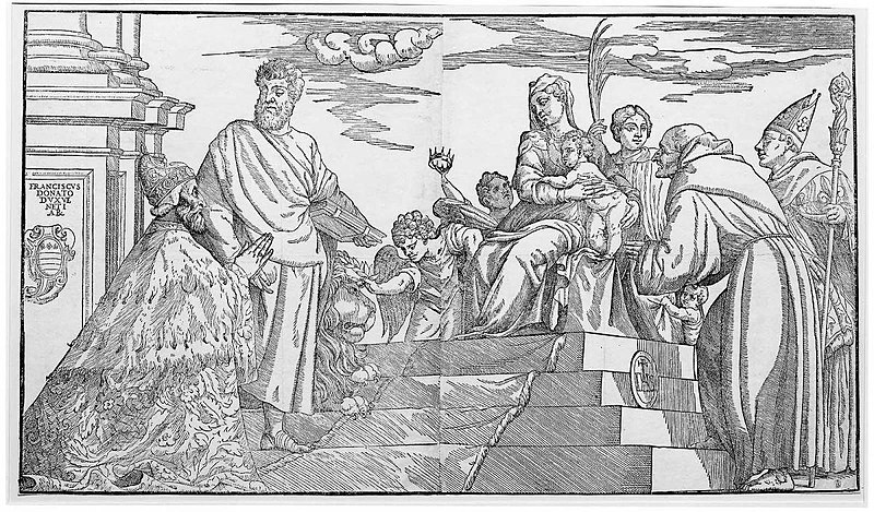 File:El Dux Francesco Donato rezando a la Virgen - según Tiziano.jpg