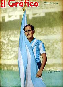 Eliseo V. Mouriño con la selección Argentina.