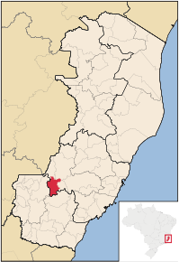 Poziția localității Conceição do Castelo, Espírito Santo