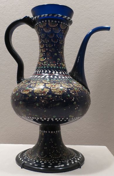 File:Ewer from Venice, c. 1500, glass with gilding and enamel, LACMA.JPG