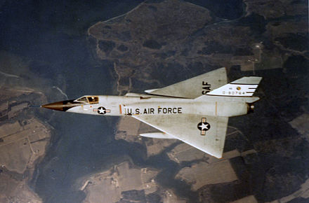 The delta wing of the Convair F-106 Delta Dart is a form of swept wing.