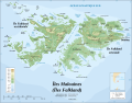 Carte des îles Malouines montrant Port William.