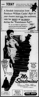 Advertisement from 1961 Fine Arts Theatre Ad - 8 November 1961, Denton, TX.jpg
