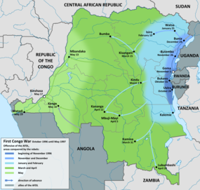 Průběh první války v Kongu