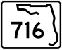 Markierung der State Road 716