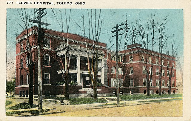 Exterior view of Flower Hospital in Toledo, Ohio