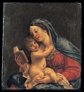 Madonna mit Kind, 1630, Öl auf Schiefer, 24 × 20 cm, Musei Capitolini, Rom