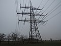 Vierkreisige 380-kV-Leitung in der Trasse der Reichssammelschiene zwischen Redwitz und Würgau