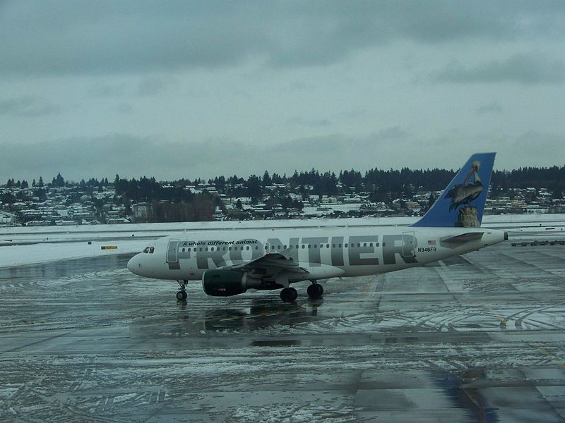 File:Frontier Plane at Portland International Airport.JPG