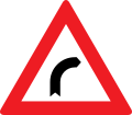 2a: Dangerous curve to right