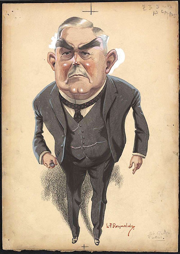 Caricature of Fuller by Len Reynolds (published 1925)